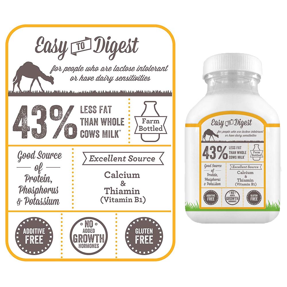 Organic Fresh Frozen Camel Milk - Grade A Allergen-Free, Pure & Natural - Healthy Camels from Midwest USA [6 Pack] - Perfect for Smoothies, Coffee Creamer & Immune Support