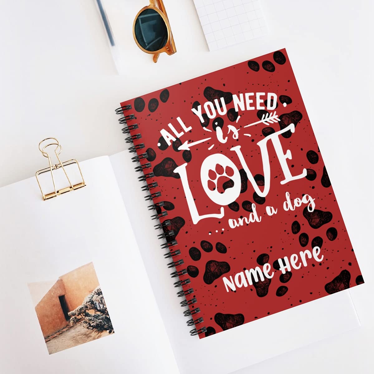 Custom Dog Lovers Notebook - Personalized Journal for Kids, Teens, Girls & Women | Perfect Gift for Pet Owners | Great for School, Work & Daily Inspiration