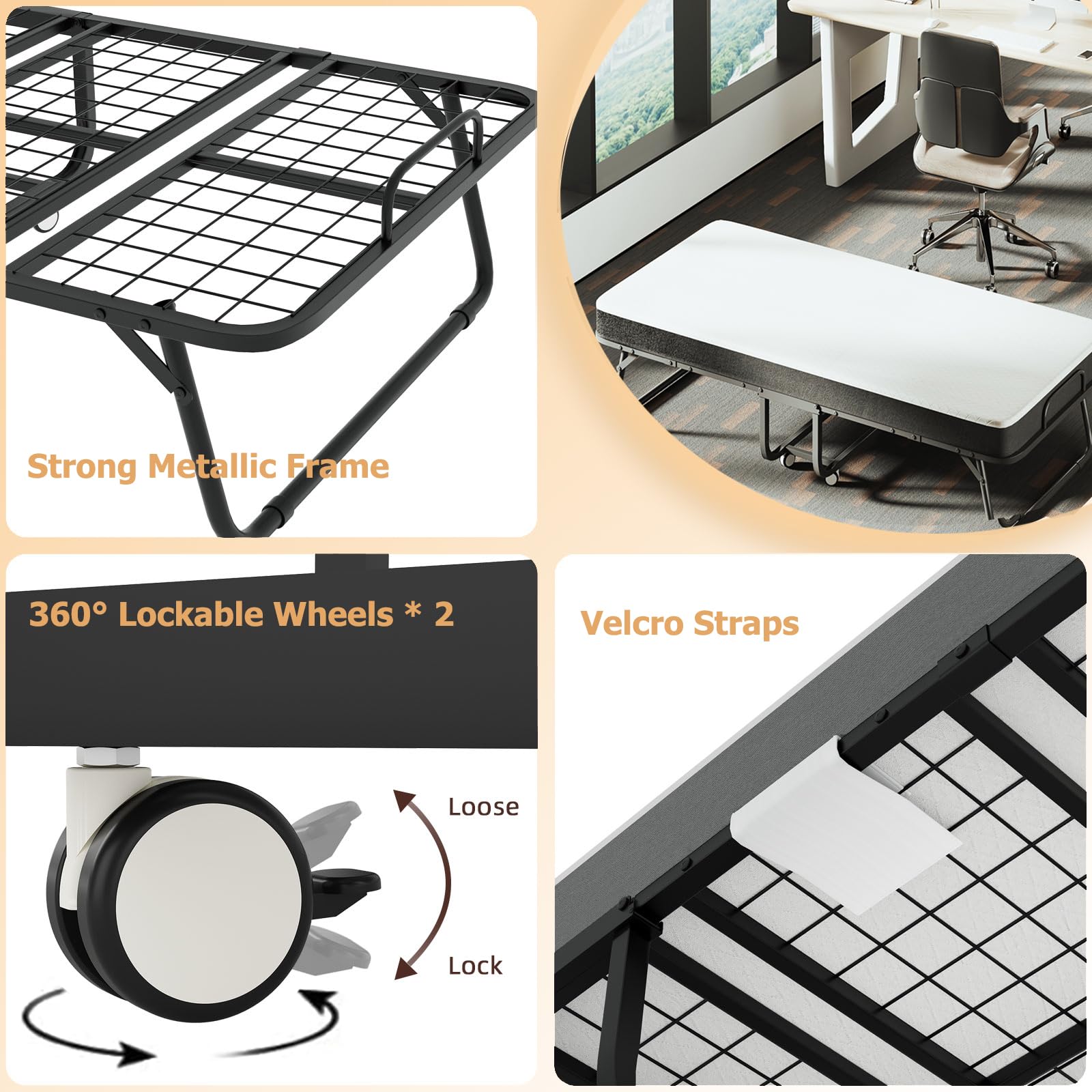 VERMESS Folding Guest Bed with 5