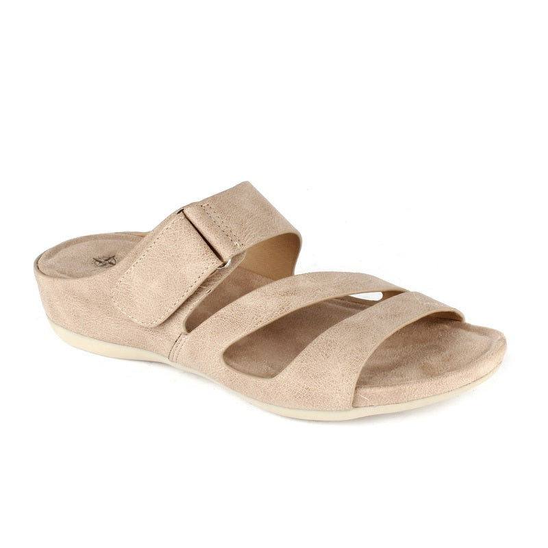 Joann Women's 3-Strap Slide Sandals - Comfortable Summer Casual Shoes for Beach, Pool, and Outdoor Wear