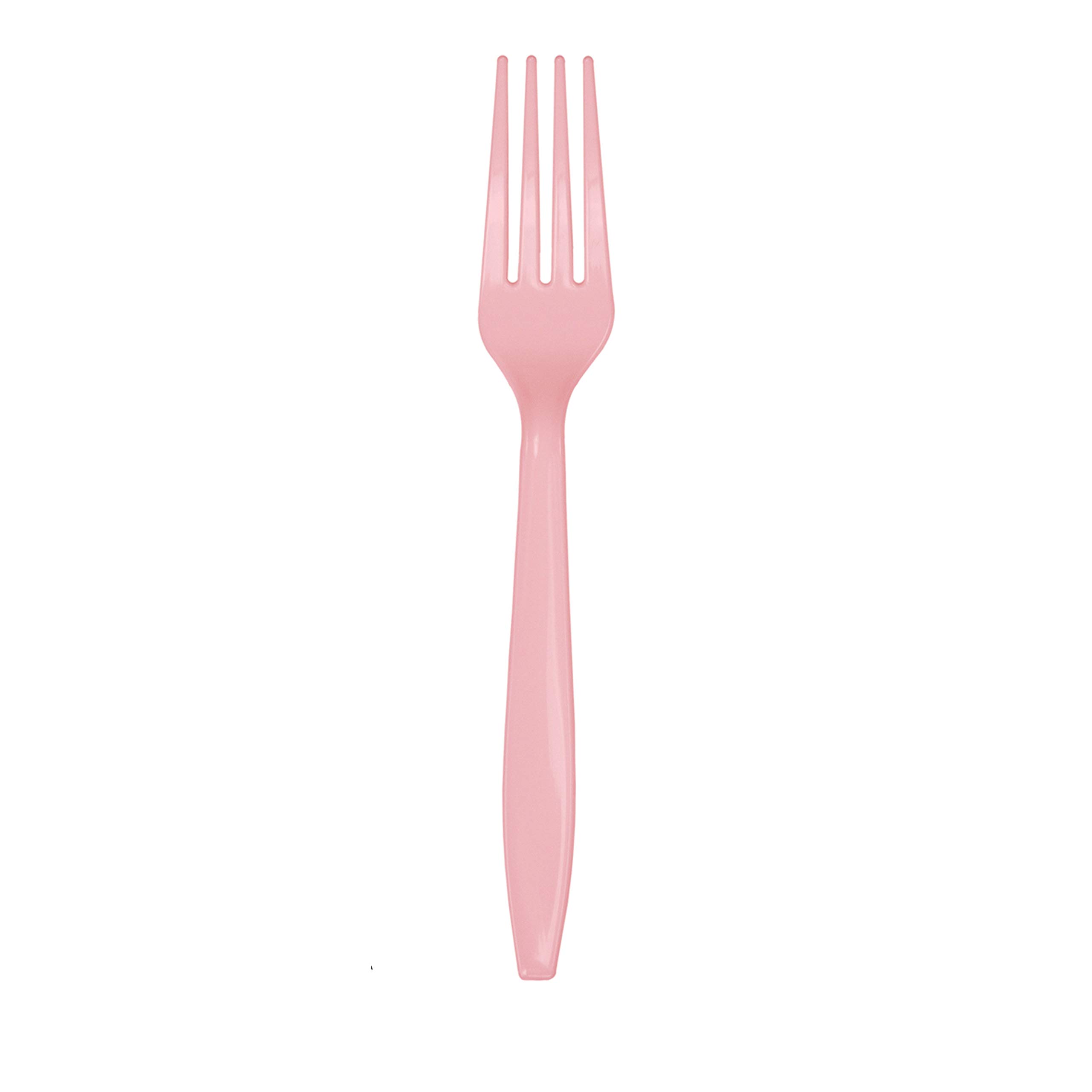 Eco-Friendly Classic Pink Plastic Forks - 72 Count Bulk Pack | Disposable Cutlery for Parties, Picnics & Catering Events