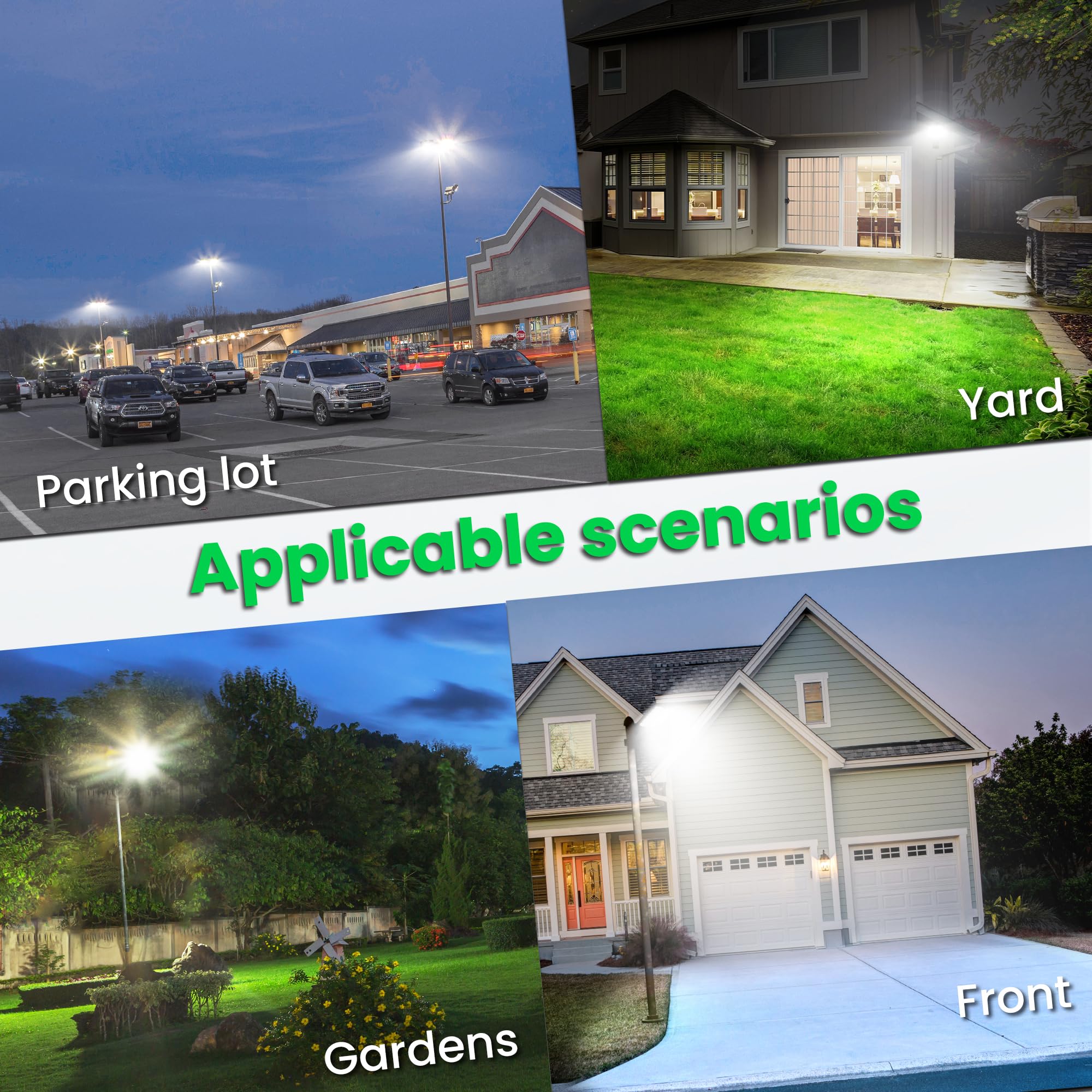 5000W Solar Street Lights Outdoor Waterproof - Commercial Solar Parking Lot Lights with Dusk to Dawn & Motion Sensor, LED Solar Flood Lights for Yard, Garden, Pathway, Driveway & Outdoor Security Lighting
