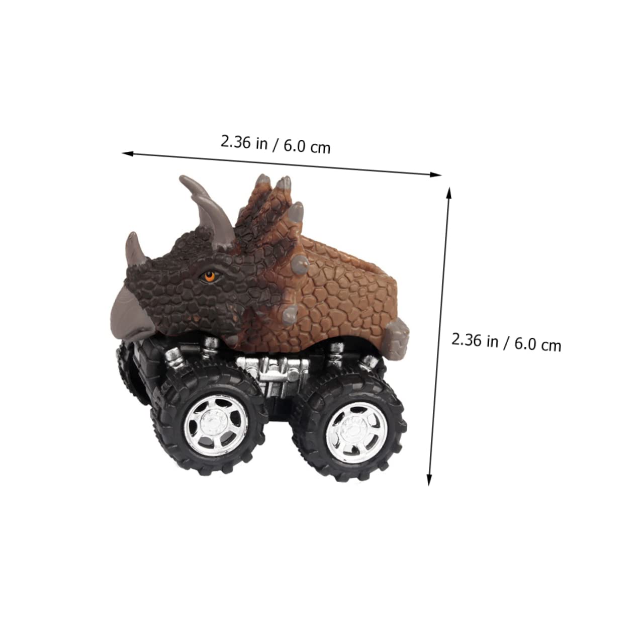SKISUNO 4-Pack Dinosaur Pull Back Toy Cars - Cartoon Dinosaur Shaped Vehicles for Kids, Fun Plastic Dino Toys for Boys & Girls - Perfect for Birthday Gifts, Party Favors and Pretend Play