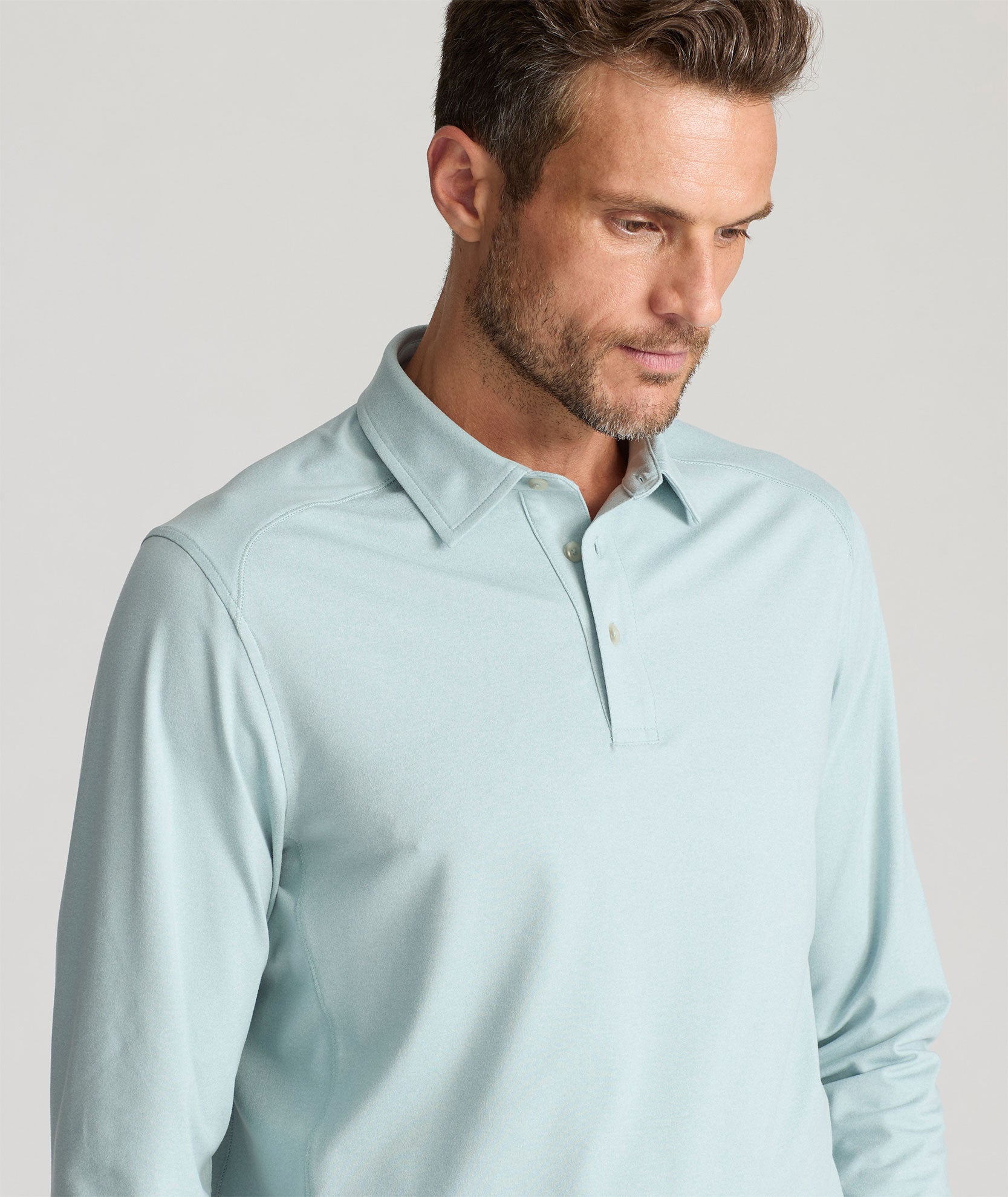 Performance Long Sleeve Polo Shirt for Men - Moisture Wicking, Breathable Workout & Golf Shirt - Final Sale - Perfect for Gym, Running, Tennis & Casual Wear