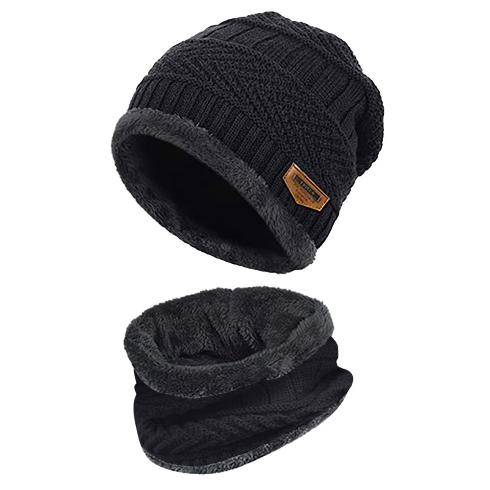 Winter Hat Scarf Gloves Set for Men & Women - Warm Knit Beanie, Touchscreen Gloves & Thick Neck Warmer - Cold Weather Accessories for Skiing, Snowboarding & Outdoor Activities