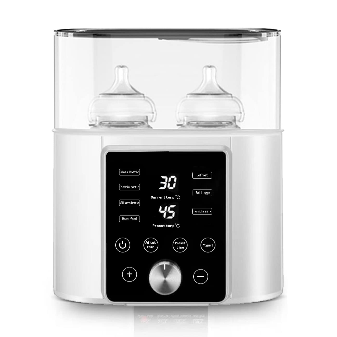Portable Baby Bottle Warmer - 8-in-1 Breastmilk & Formula Warmer with LCD Display & Precise Temp Control | Perfect for Travel, Home Use & On-the-Go Feeding (Heats, Defrosts & Warms Milk/Food)