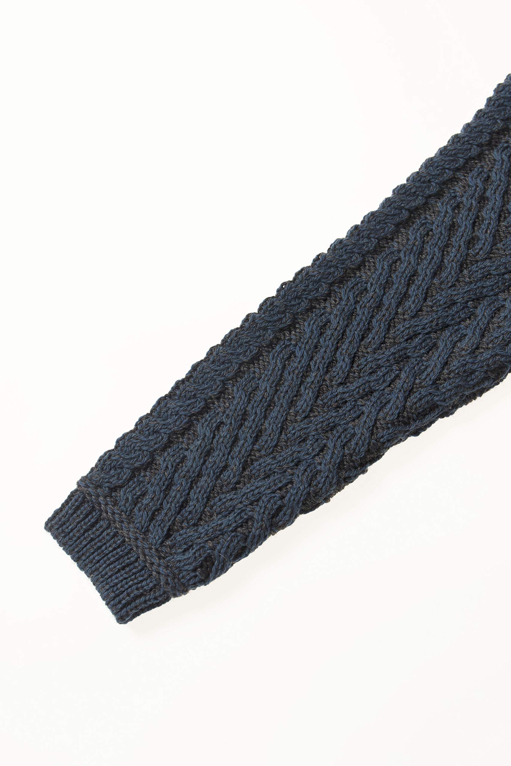 Aran Crafts Women's Cable Knit Herringbone Shawl Hood Coat - 100% Merino Wool Winter Warm Wrap - Perfect for Outdoor Activities, Travel & Casual Wear