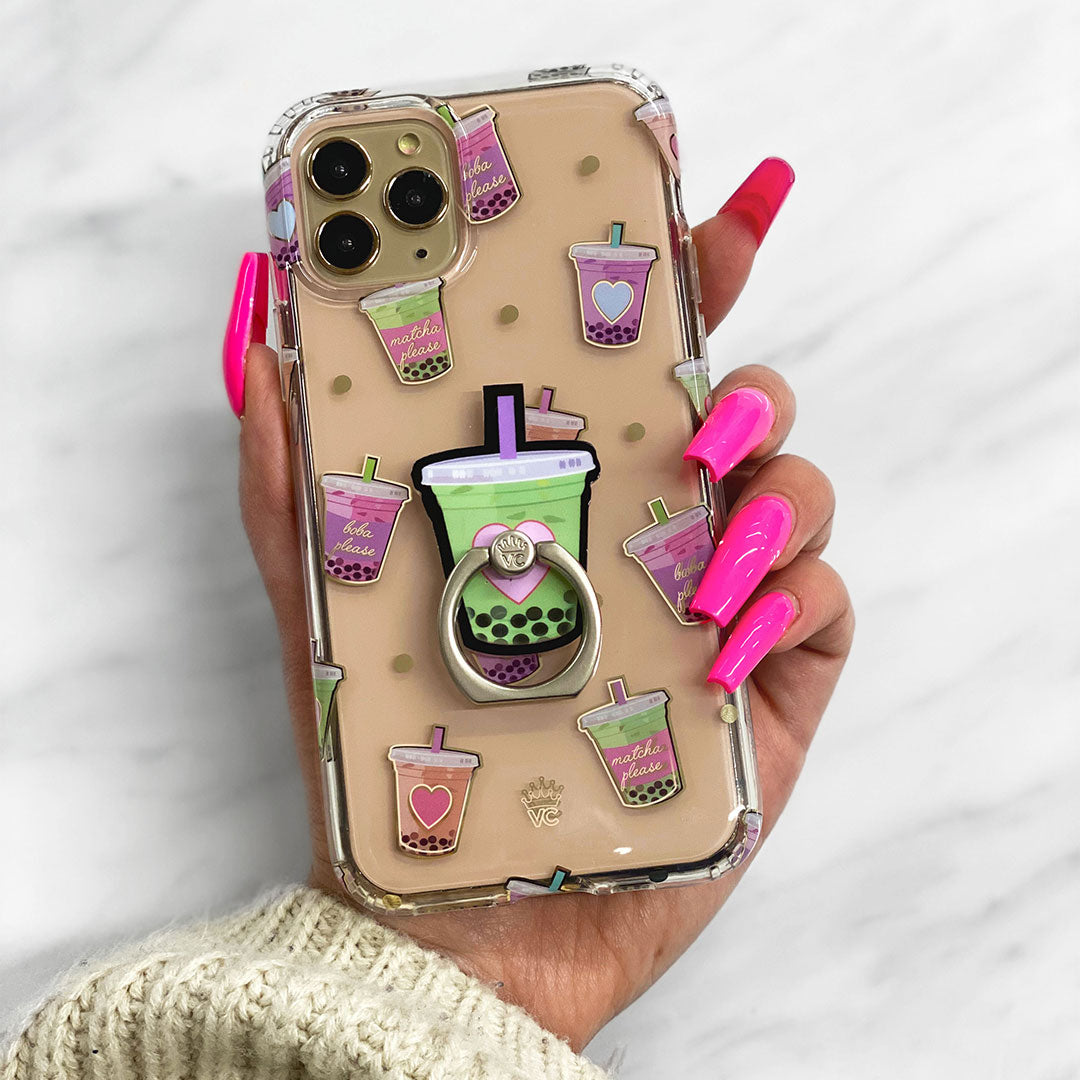 Premium Matcha Green Clear iPhone Case - Slim Protective Cover for iPhone 12/13/14/15 Pro Max - Eco-Friendly Scratch Resistant Phone Case for Daily Use & Travel