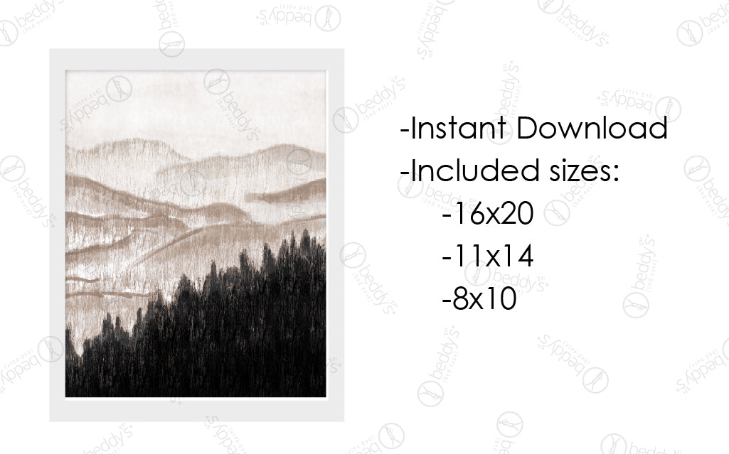 Mountain Ash Artwork Digital Download - Printable Wall Decor for Home, Office & Gifts