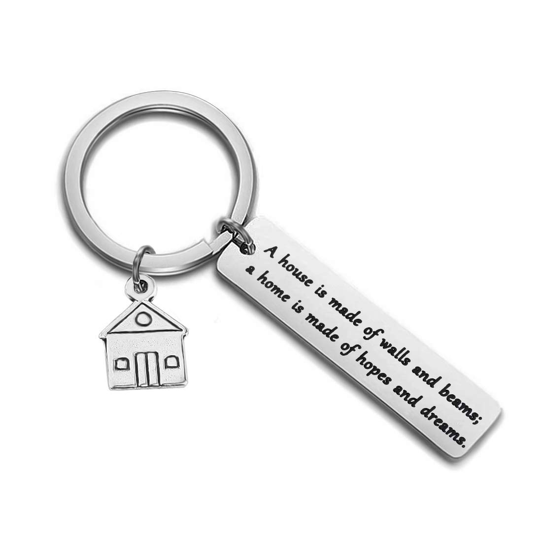 Zuo Bao House Keychain - New Home Gift, A House is Made of Walls and Beams Key Holder - Perfect for Housewarming Parties, New Homeowners & Real Estate Agents