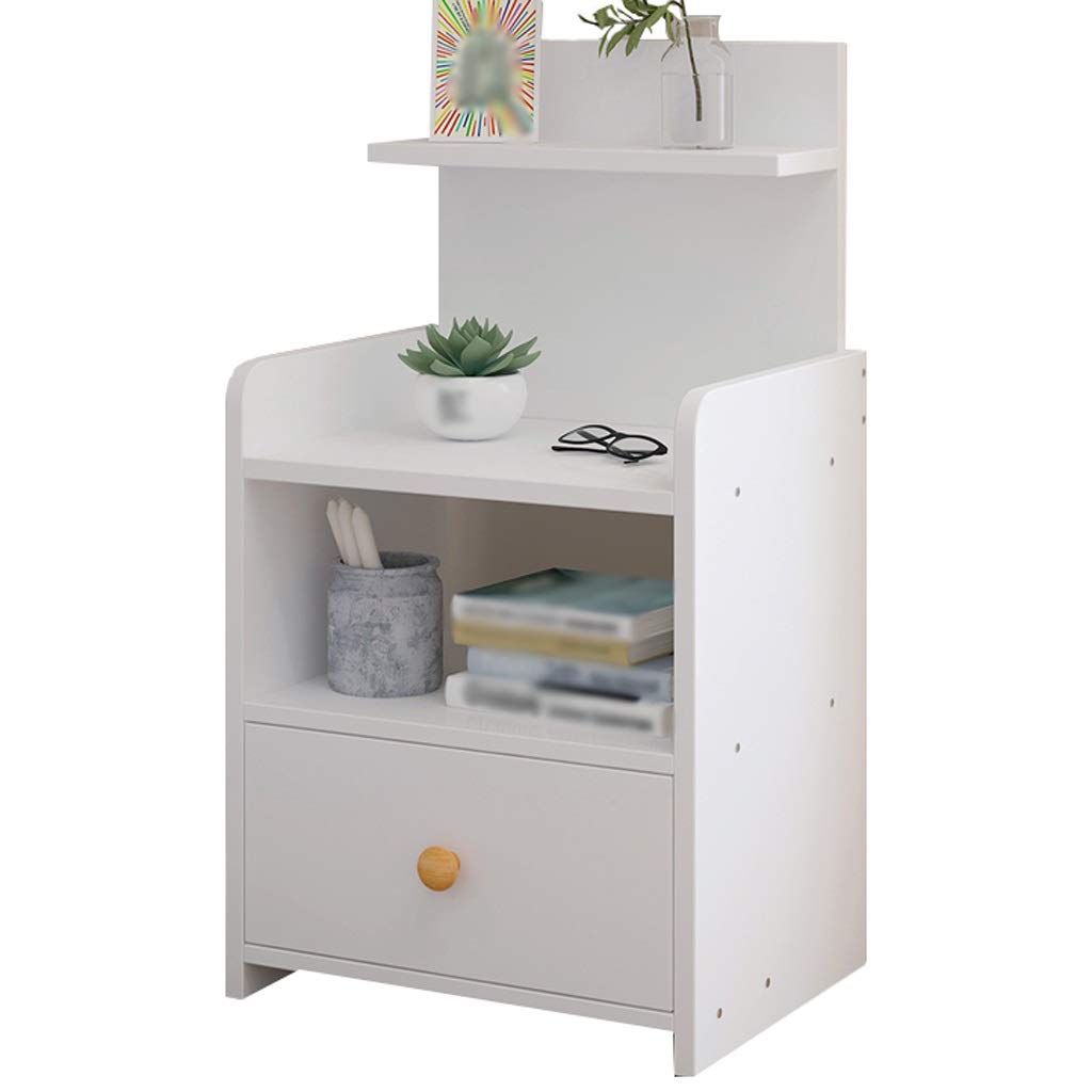 Modern Bedside Table with Drawer & Spacious Countertop - 33x26x60cm Nightstand for Bedroom, Simple Storage Cabinet - Perfect for Small Spaces, Apartment Living & Guest Rooms (Color: A)