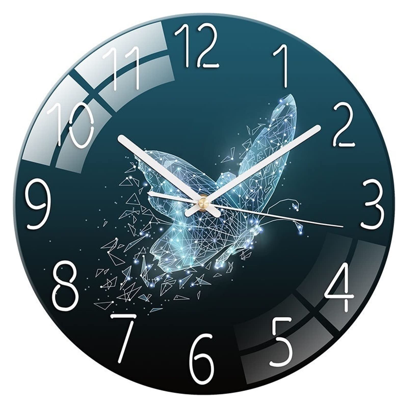 Stylish European Wall Clock - Silent Quartz Movement, 30cm Round Design for Living Room & Bedroom Decor - Perfect for Home, Office, and Gift Giving (Color: 10)