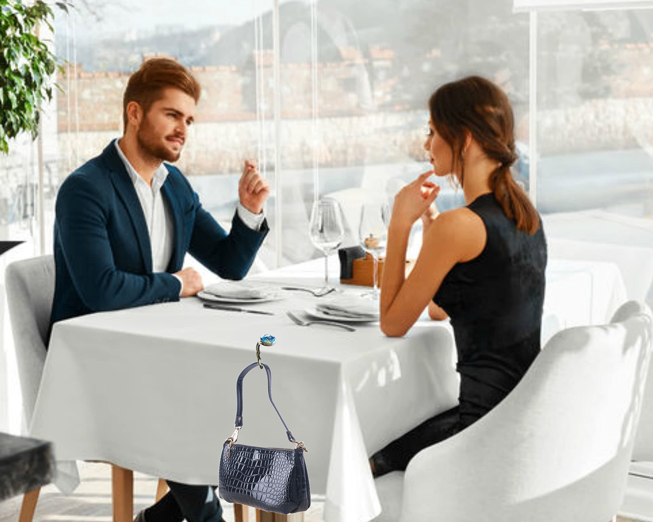Magnetic Purse Hook - Round Handbag Holder & Table Bag Hanger (Style C) - Perfect for Restaurants, Bars, and Home Use