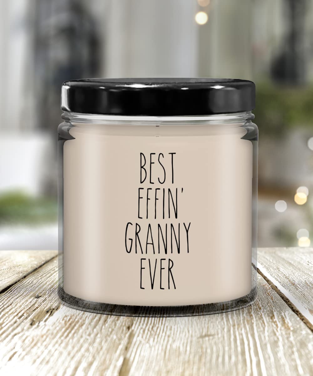 Best Effin' Granny Ever Candle - 9oz Vanilla Scented Soy Wax Blend - Funny Gift for Grandma, Coworkers & Friends - Perfect for Birthdays, Mother's Day & Office Gifts