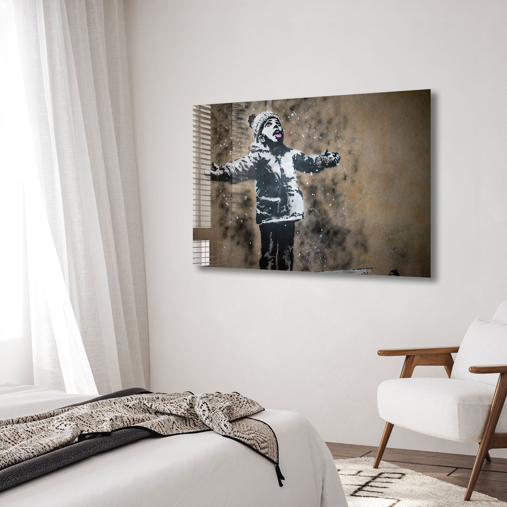 Banksy Season's Greetings Art Print - Street Art Wall Decor for Home & Office - Perfect for Christmas Gifts & Urban Art Lovers