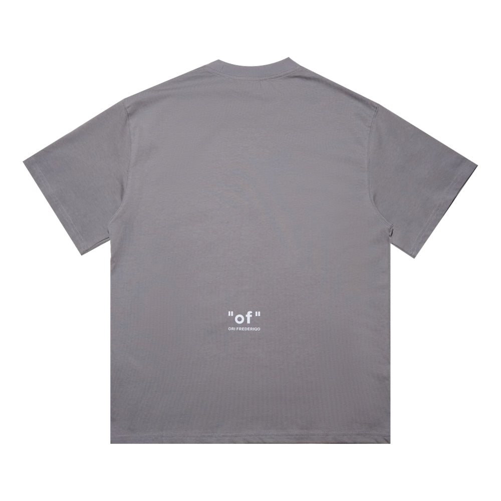 Ori Frederiqo Brad Pitt Classic SS Tee - Grey T-Shirt for Men - Oricfwof2023006 - Casual Wear & Street Style Outfit