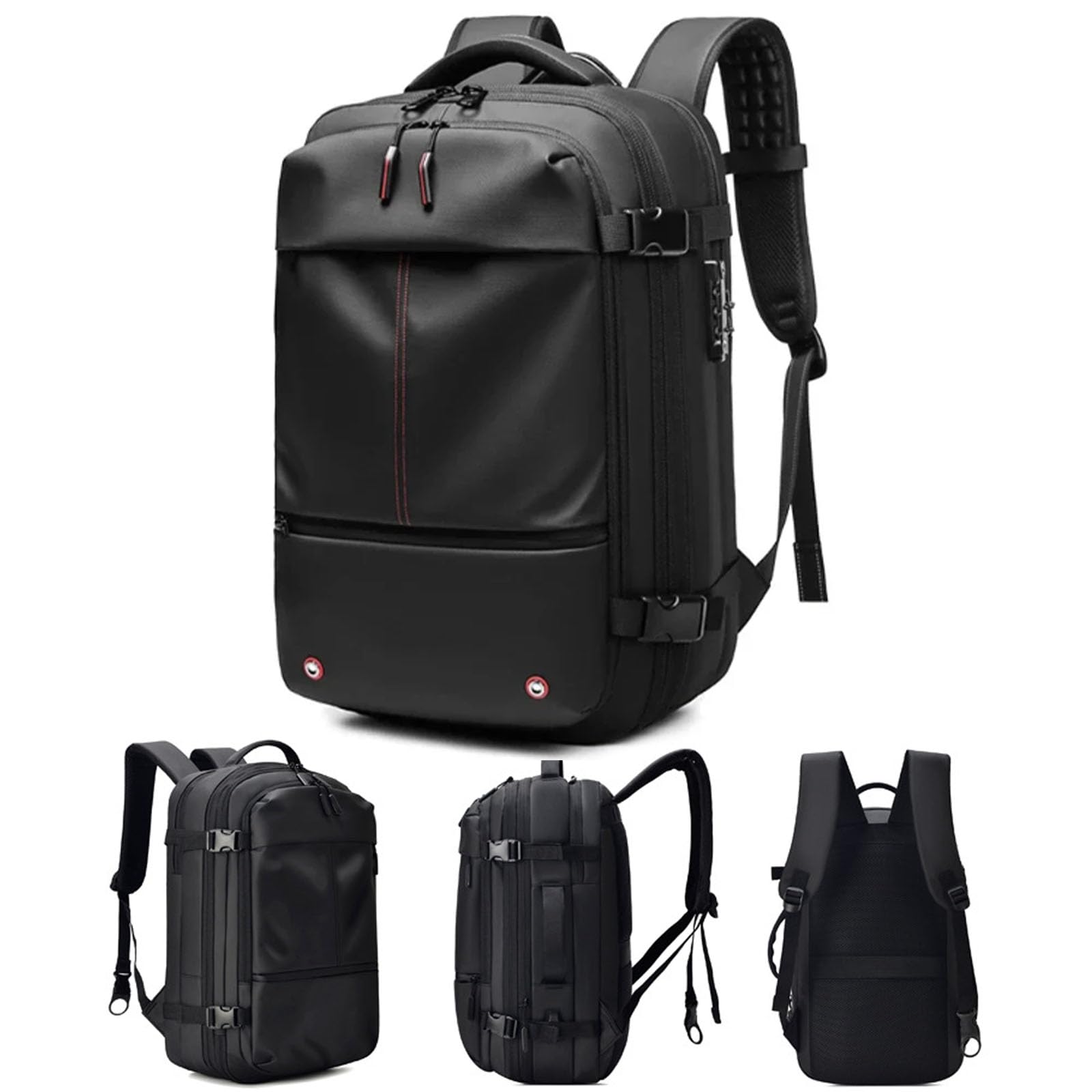 Vacuum Compression Travel Backpack 55L - Large Capacity Carry-On Backpack with Anti-Theft Design for Airplane Travel, Hiking & Outdoor Adventures