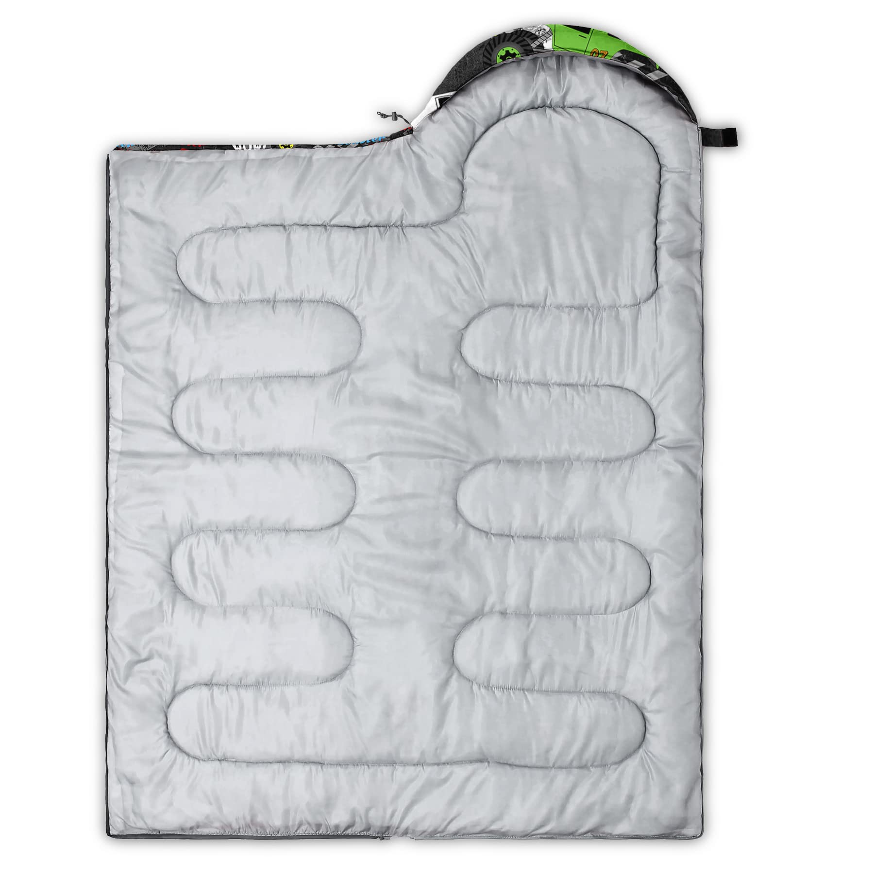 QOOMO 3 Season Lightweight Waterproof Sleeping Bag for Adults & Kids - Warm & Cool Weather Camping Gear for Travel, Hiking, Backpacking & Outdoor Adventures