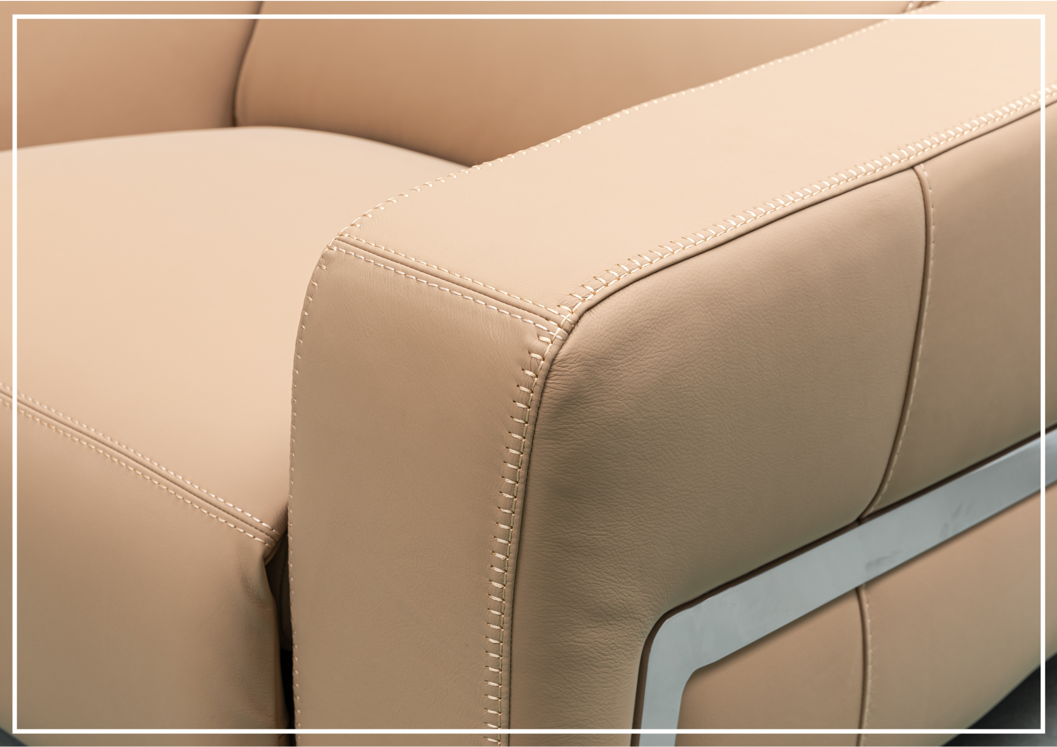Klaussner Prestigio 3-Seater Top Grain Leather Reclining Sofa - Stone Wash Finish - Comfortable Living Room Furniture for Relaxation & Movie Nights