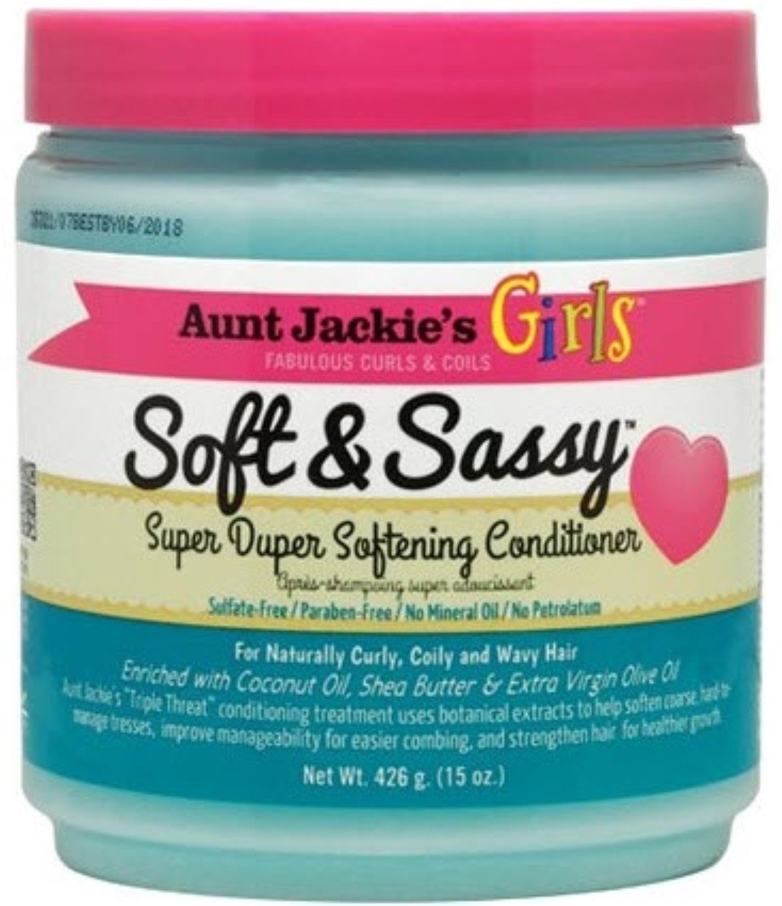 Aunt Jackie's Girls Soft and Sassy Super Duper Softening Conditioner - 15 oz (Pack of 6) | Hydrating & Detangling Hair Treatment for Curly, Coily & Natural Hair | Perfect for Daily Use & Salon-Quality Results at Home