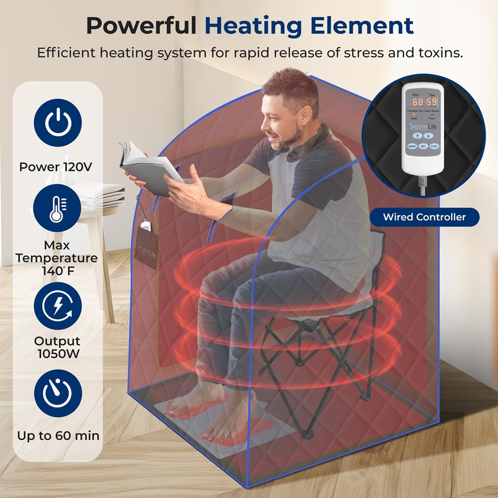 Portable Home Sauna Tent for Detox & Relaxation - Personal Steam Sauna Kit with Chair for Weight Loss & Pain Relief - Perfect for Home Spa, Yoga, and Wellness Therapy