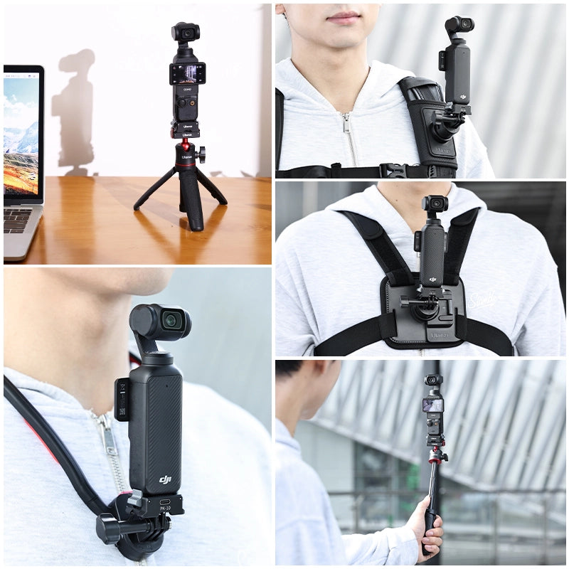 Ulanzi PK 10 Osmo Pocket 3 Expansion Adapter for DJI Action Camera - Compatible with DJI Pocket 3 & Action Cameras - Perfect for Vlogging, Travel & Outdoor Adventures
