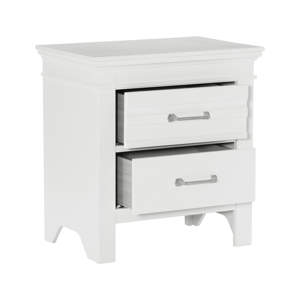 Blaire Farm White Night Stand - Modern Bedside Table with Drawer for Bedroom, Living Room & Guest Room - Perfect for Storage & Decor