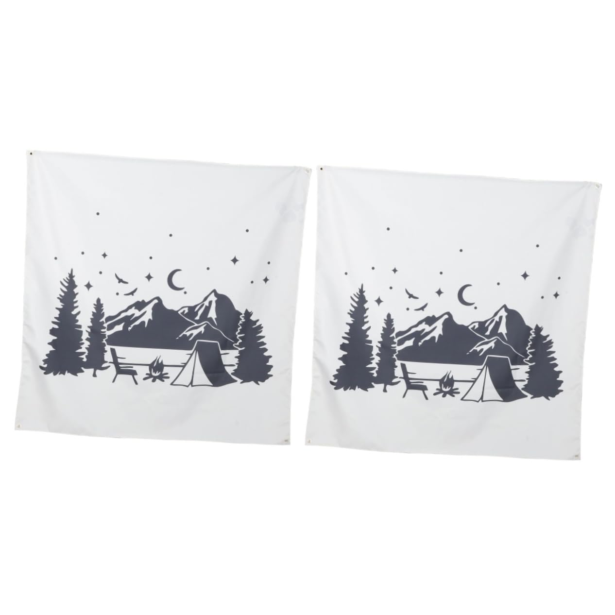 2 Pack Outdoor Camping Flags - Summer Garden Decorative Hanging Bunting Vertical Flags for Patio, Yard, Picnic & Festival Decorations