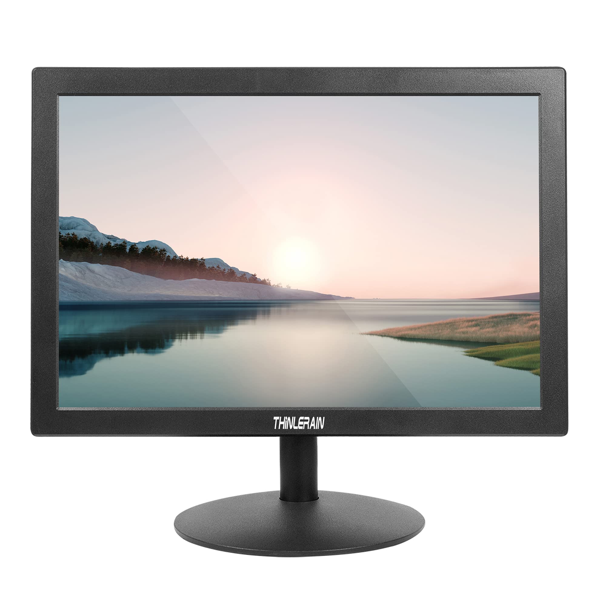 Thinlerain 15 Inch Small LED Monitor - 16:9 Aspect Ratio, 1440×900 Resolution, TN Panel, 60Hz Refresh Rate, 5ms Response Time, VGA & HDMI Ports, Built-in Speakers - Perfect for Home Office, Gaming, and Small Workspace Setups