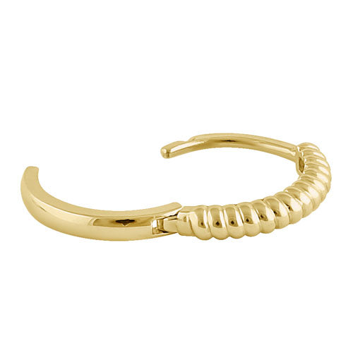 14K Solid Yellow Gold Rope Hoop Earrings for Women - Classic Dainty Everyday Jewelry - Perfect for Gifts, Parties & Special Occasions