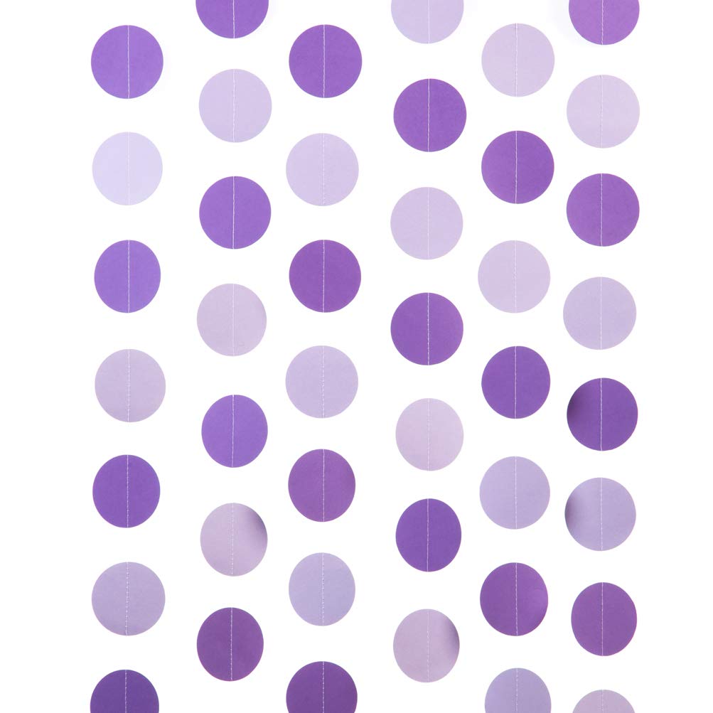 Purple Lavender Paper Garland - 20ft Party Decor for Backdrops & Events