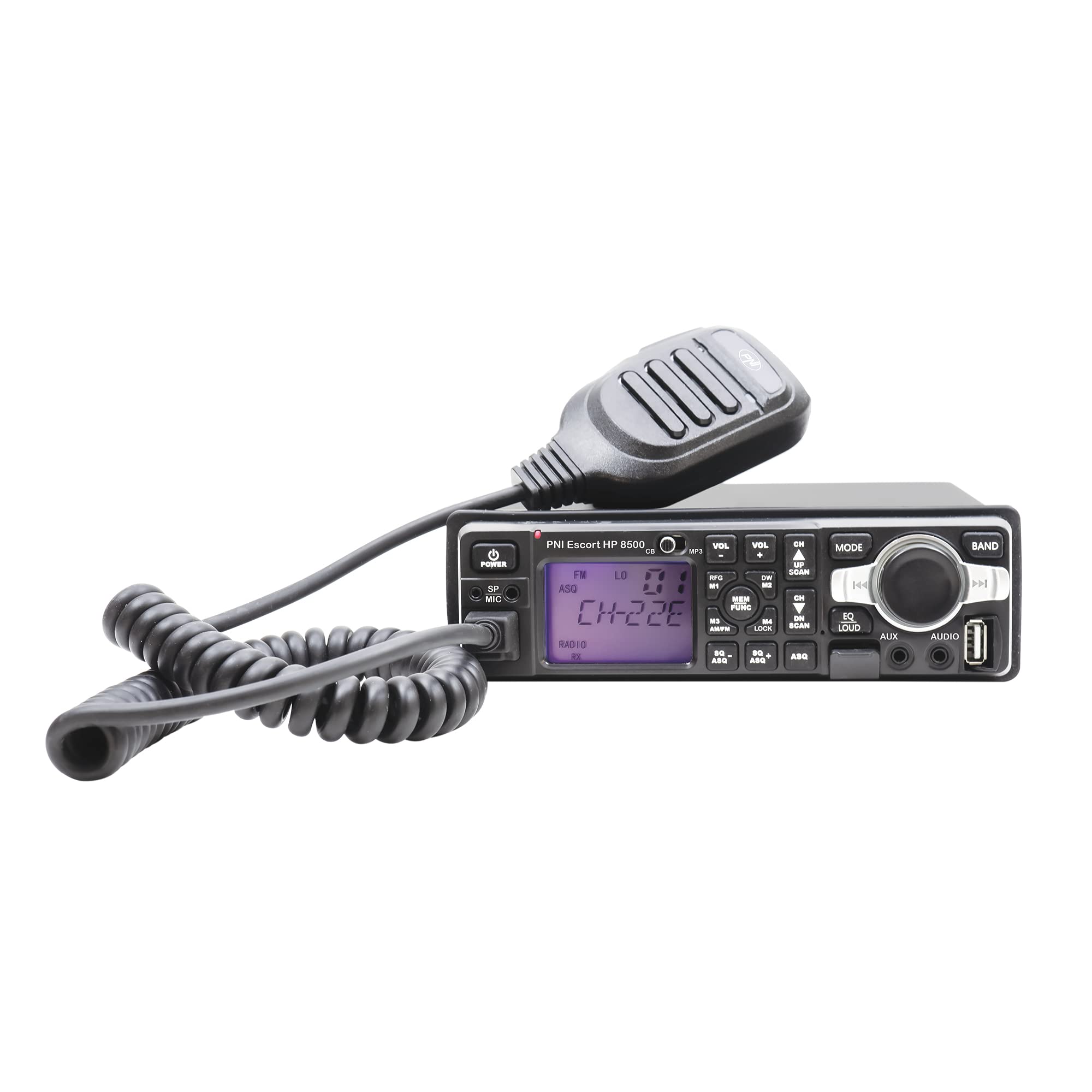 PNI Escort HP 8500 ASQ CB Radio with Built-in MP3 Player & Headset Mic - Long Range Communication for Truckers, Road Trips, and Outdoor Adventures
