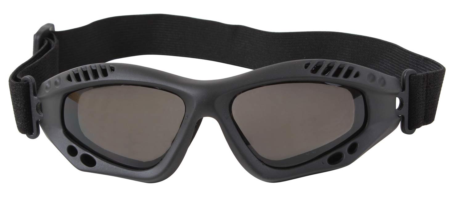 Rothco Black VenTec Tactical Goggles - Military Grade Protective Eyewear for Shooting, Airsoft & Outdoor Activities - Windproof & Anti-Fog Safety Glasses for Hunting, Cycling & Construction Work