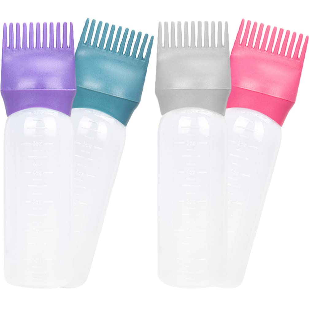 Beavorty 4-Piece Hair Dye Applicator Kit - 120ml Squeeze Bottles with Root Comb & Brush for Salon & Home Hair Coloring | Perfect for Highlights, Roots Touch-Up & DIY Hair Styling