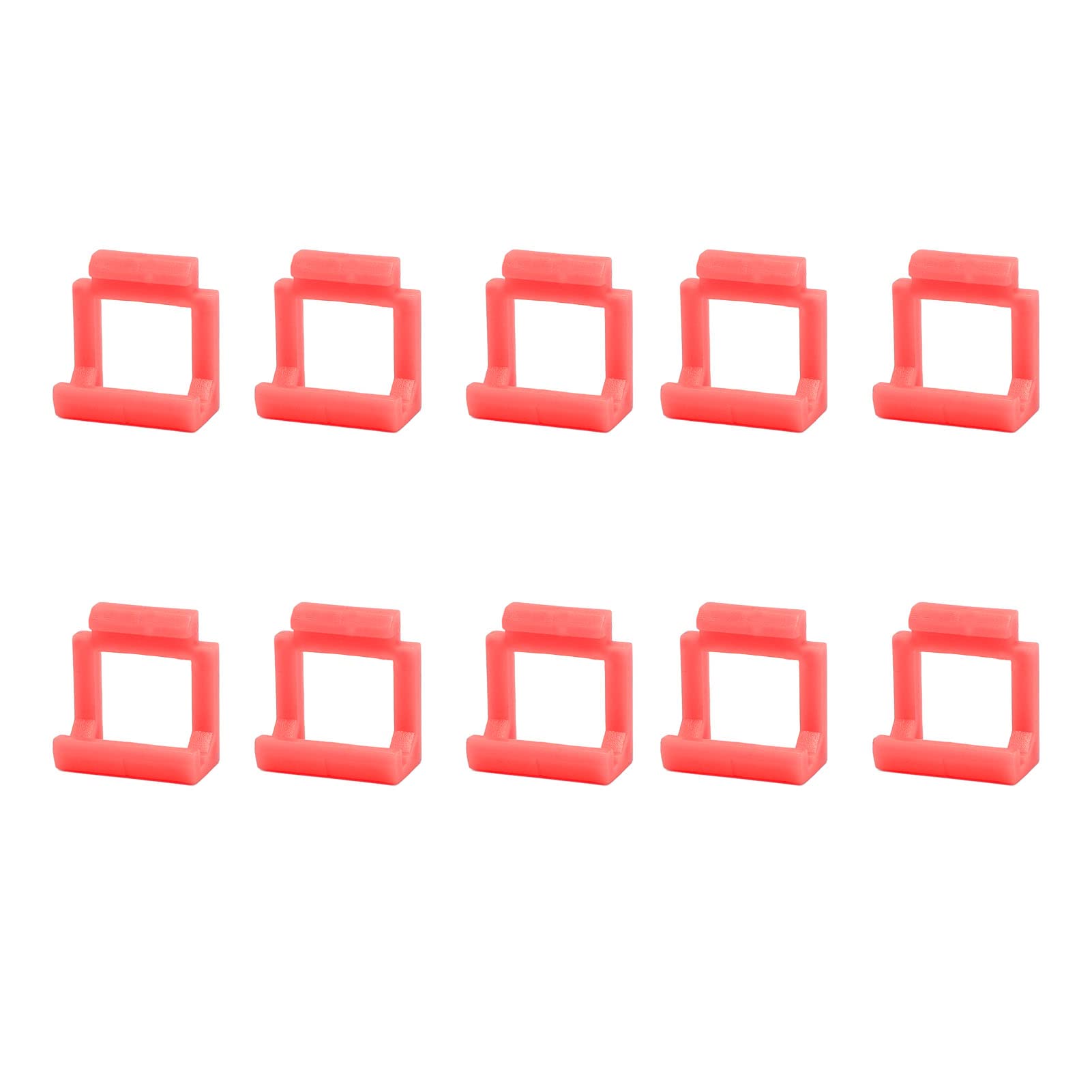 10-Pack PCIe Riser Card Retainer Clips - Secure Locking Mechanism for Graphics Cards (Red) | Perfect for Mining Rigs, Gaming PCs & Workstation Setups
