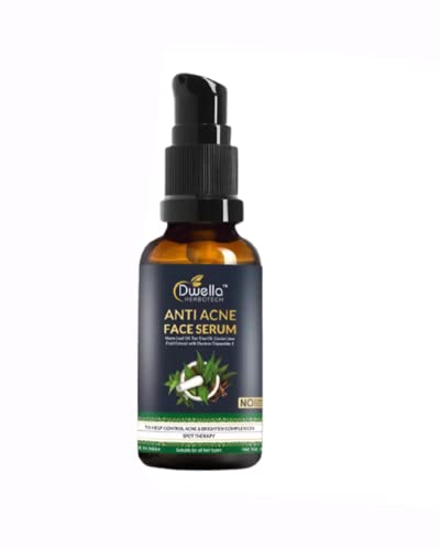 Dwella Herbotech Anti Acne Face Serum with Natural Neem Leaf & Tea Tree Oil - 30ml for Clear Skin - Perfect for Daily Skincare Routine & Acne Treatment