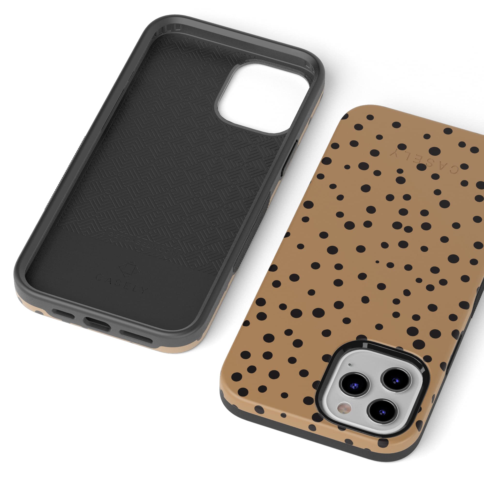 Casely iPhone 12 Pro Max Case - Stylish Dotted Animal Print Protective Cover | Trendy Phone Case for Women & Men | Perfect for Everyday Use, Work & Travel