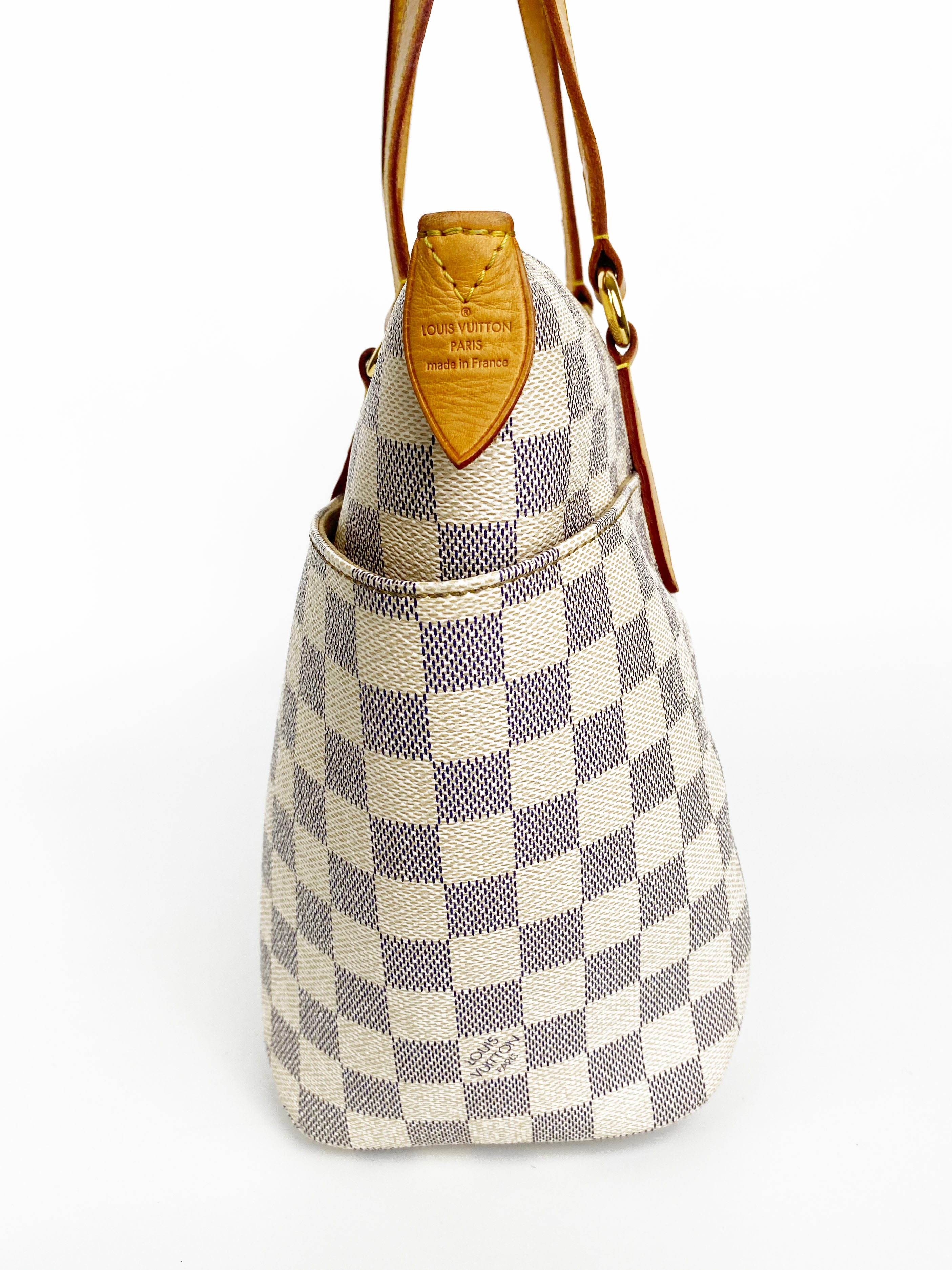 Louis Vuitton Damier Azur Totally PM Handbag - Luxury Designer Shoulder Bag for Women, Perfect for Work, Travel & Everyday Use