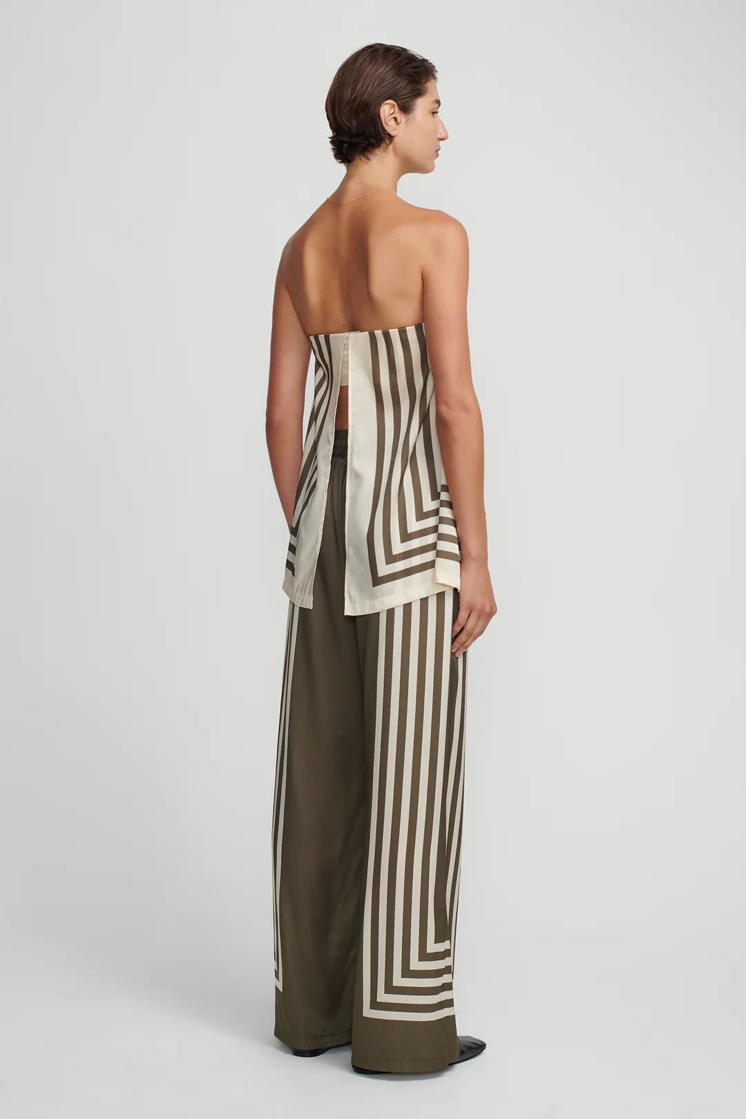 AALIYAH Women's Moss Stripe Top - Stylish Casual Blouse for Everyday Wear, Work & Outings