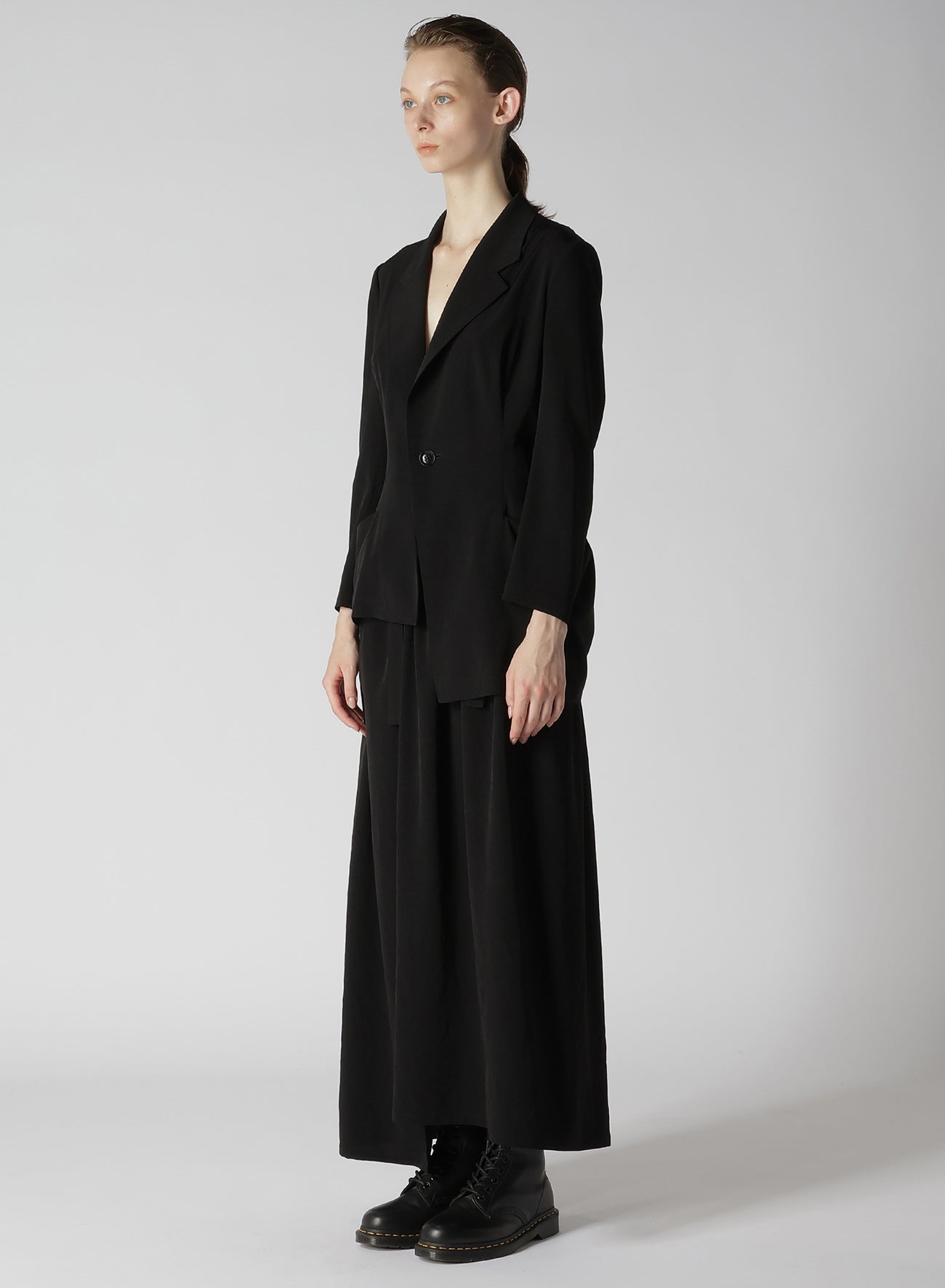 Elegant Crepe de Chine Asymmetric Jacket for Women - Lightweight & Stylish Outerwear for Office, Party & Evening Events