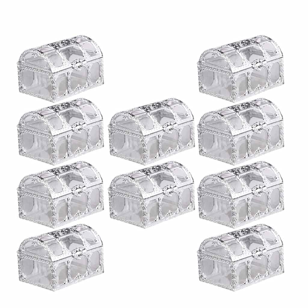 10pcs Creative Candy Box Treasure Chest Shape Sugar Containers - Golden Gift Storage Case for Wedding, Birthday Party & Baby Shower Supplies - Perfect for Candy, Jewelry & Small Keepsakes