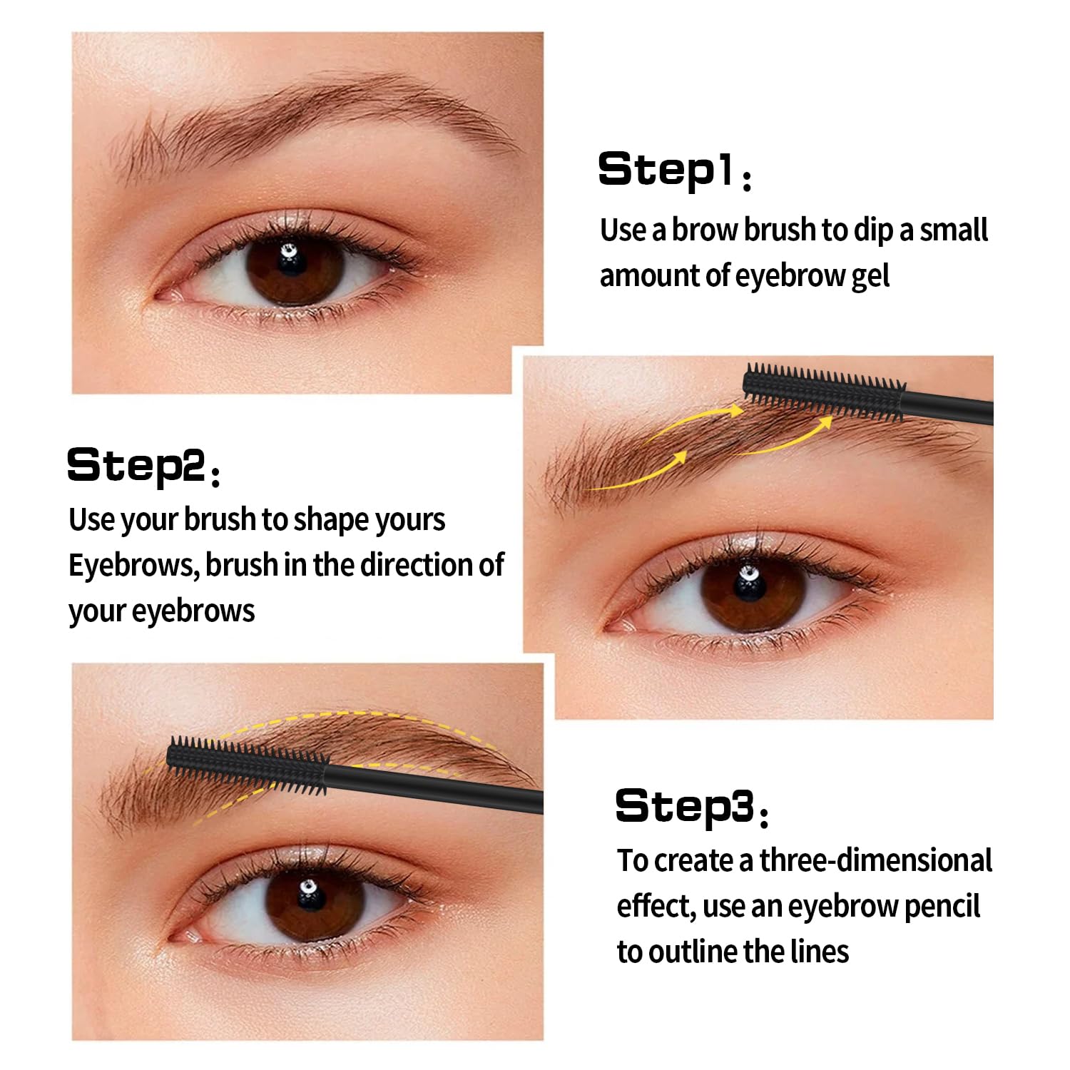 FUNAN Clear Eyebrow Gel - Strong Hold Brow & Edge Styler, 16ml (2 Pack) - Perfect for Defined Brows & Sleek Hairstyles for Work, Parties & Everyday Wear