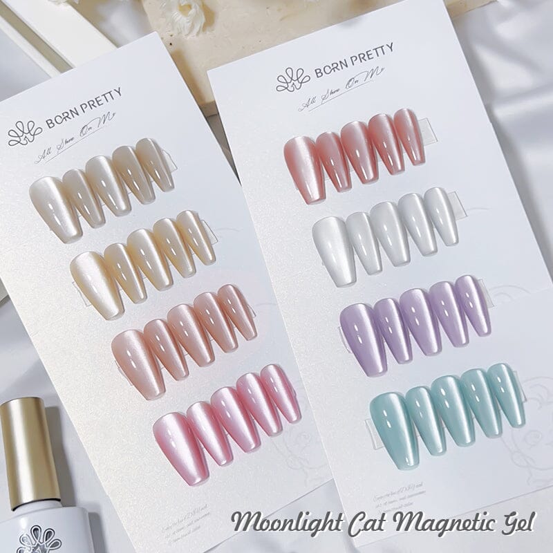 Moonlight Cat Magnetic Gel Nail Polish - MY108 Pure Love 10ml | Long Lasting Vegan Nail Lacquer for Salon Quality Manicures at Home | Perfect for Date Nights, Weddings & Special Occasions