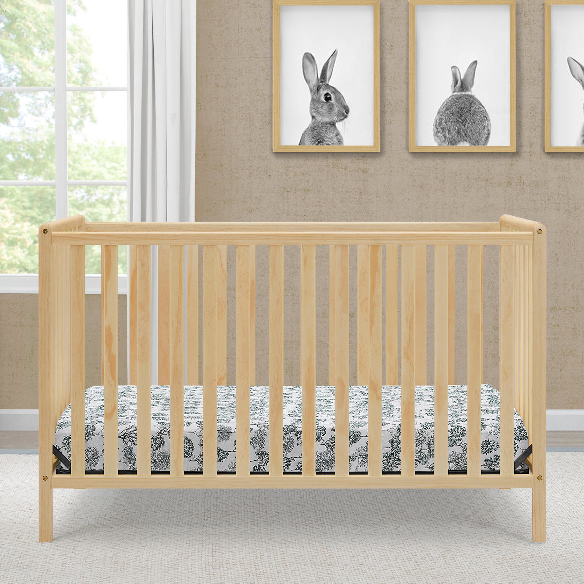 Heartland 4-in-1 Convertible Baby Crib - Toddler Bed, Daybed & Full-Size Bed - Safe Nursery Furniture for Newborn to Adult - Perfect for Baby Rooms, Daycare Centers & Guest Bedrooms