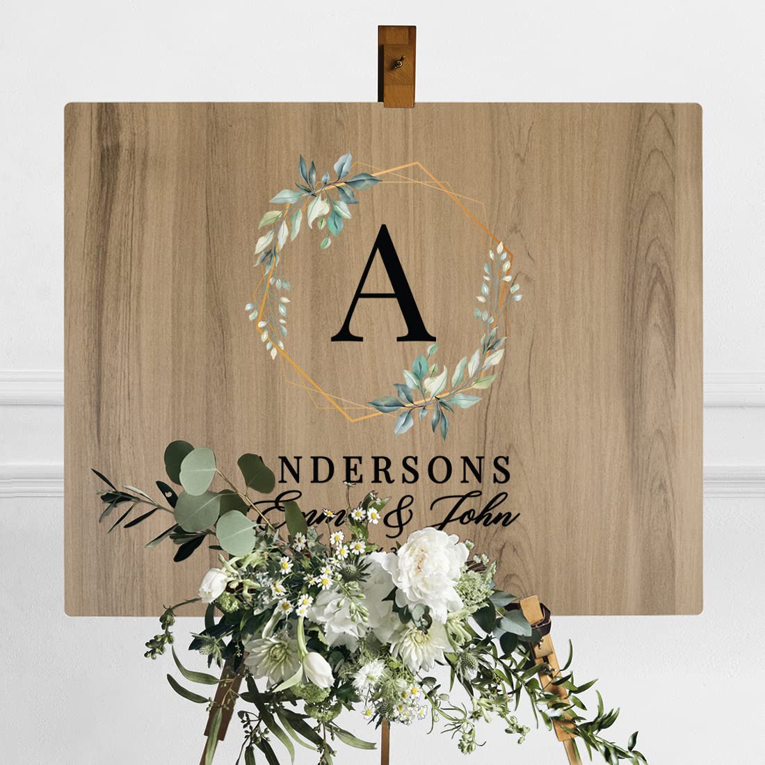 Custom Wooden Welcome Sign for Wedding 16