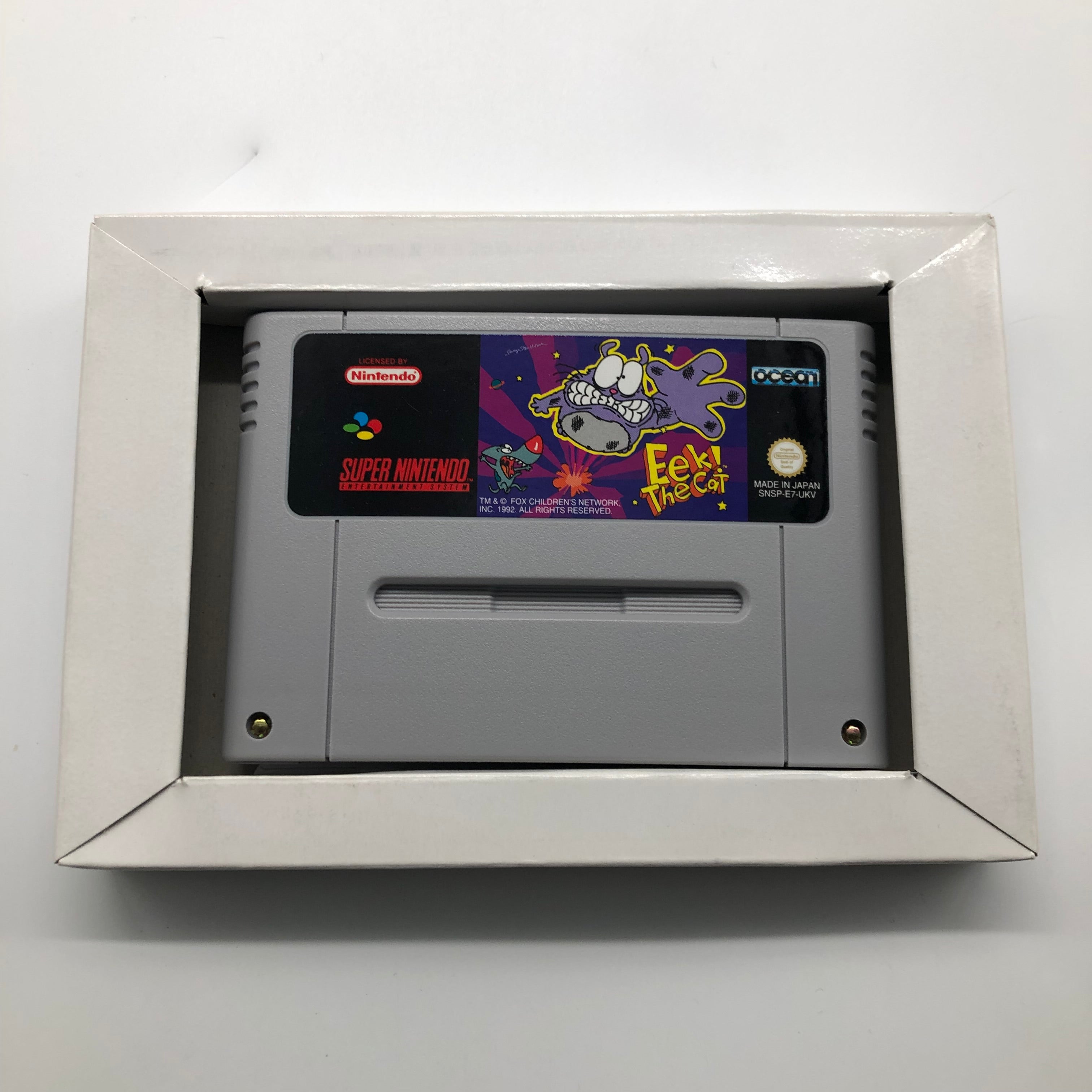 Eek! The Cat Super Nintendo SNES Game - Complete Boxed PAL Version | Retro Gaming Collectible for SNES Enthusiasts & 90s Nostalgia Fans