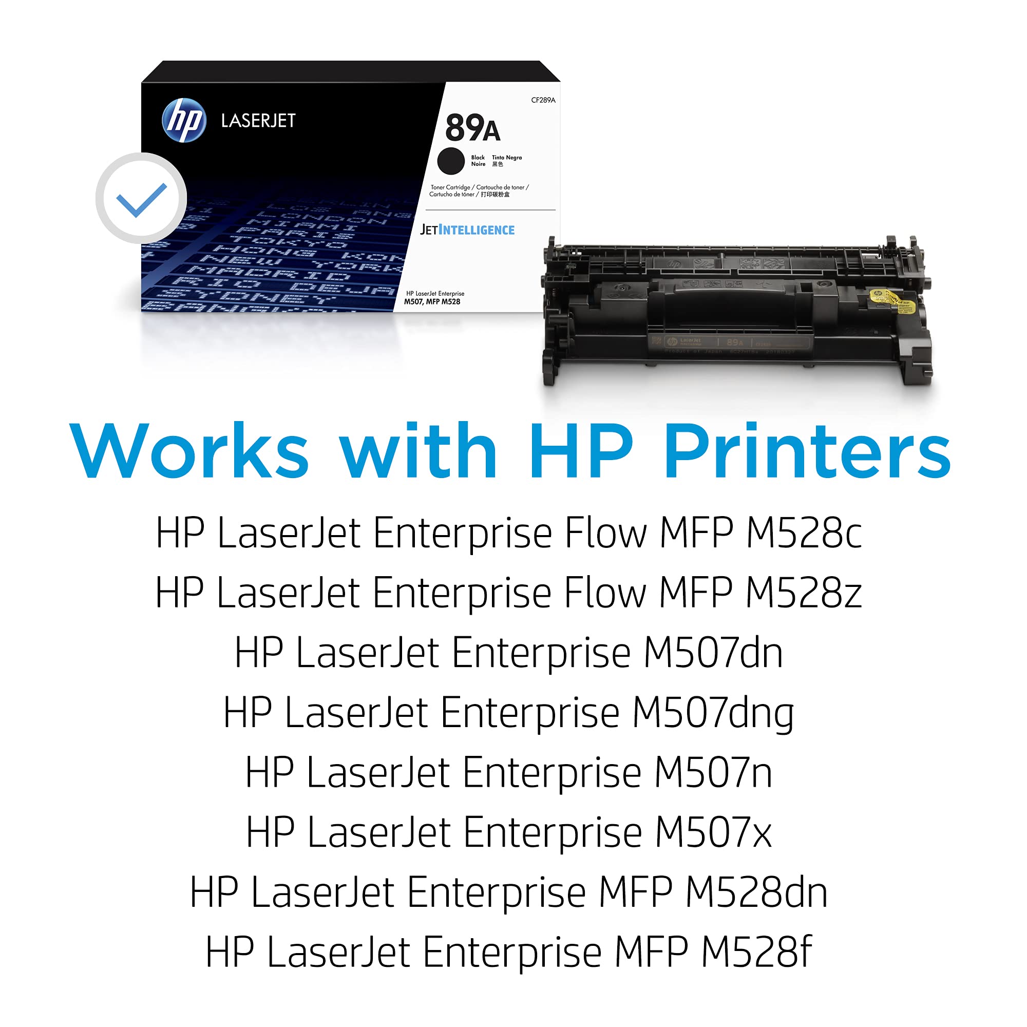 Original HP 89A Black Toner Cartridge | Compatible with HP LaserJet Enterprise M507 & MFP M528 Series | CF289A | High-Yield Printing for Office & Business Documents