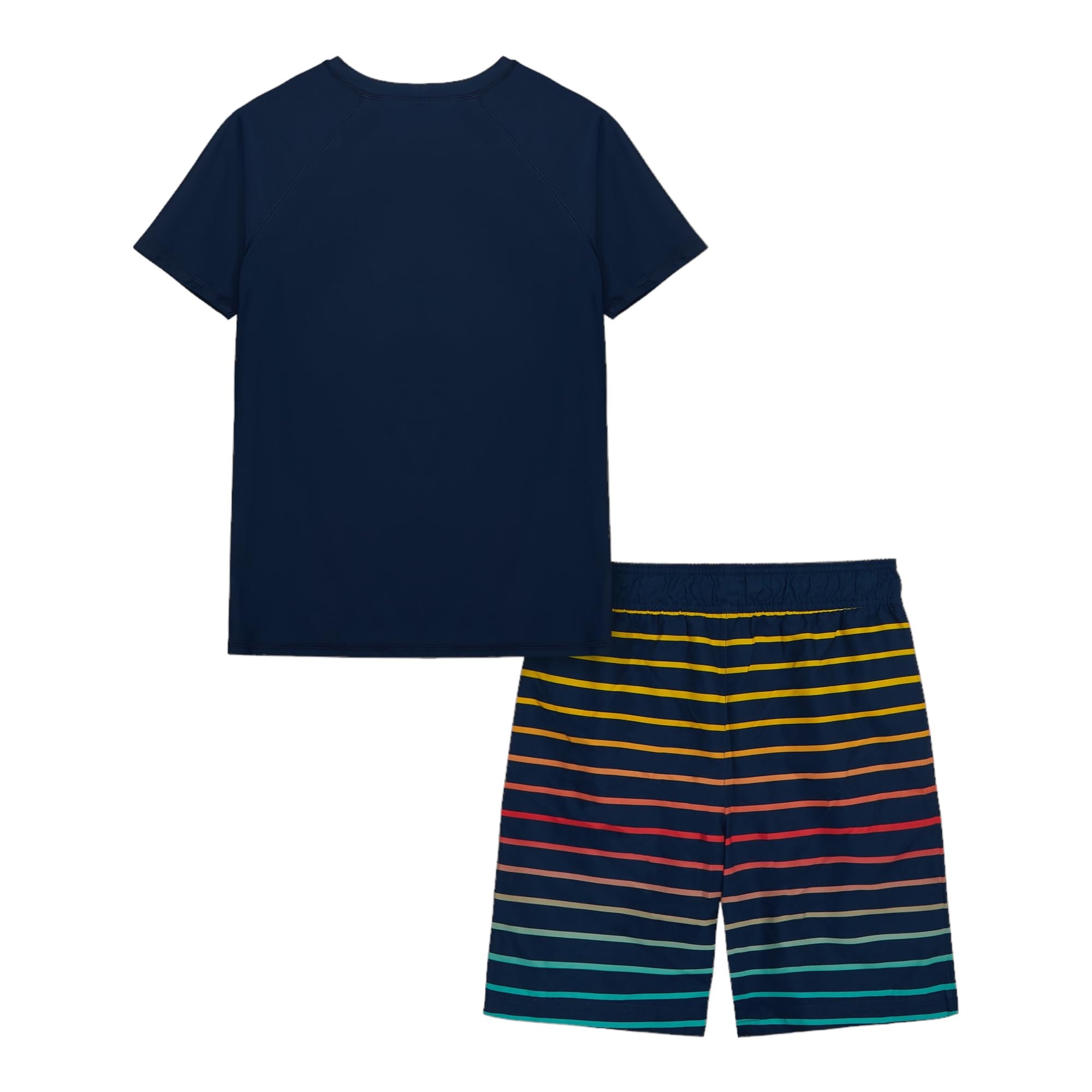 Ocean Pacific Boys' Rashguard & Swim Trunks Set - UPF 50+ Sun Protection for Swimming, Surfing & Beach Activities
