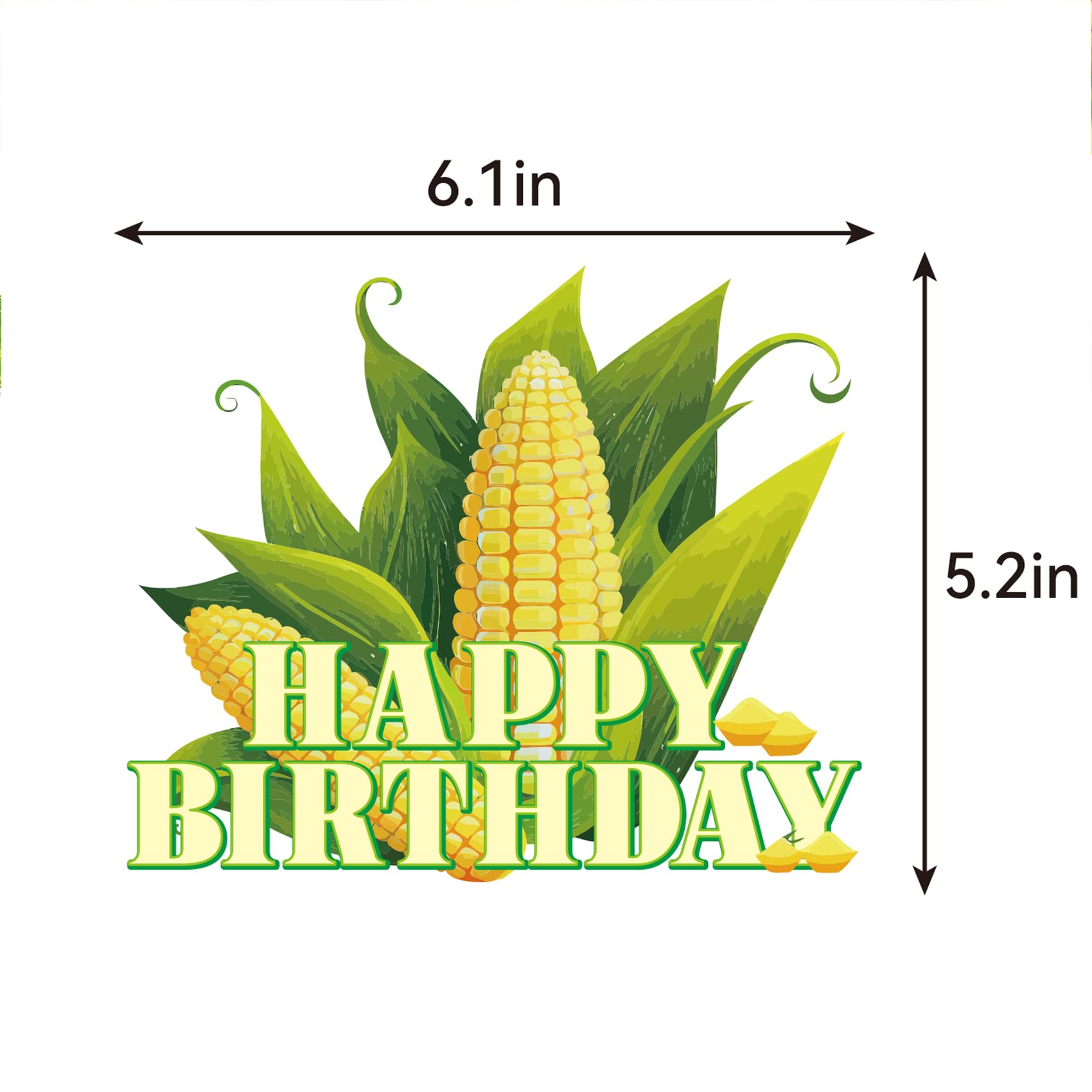 Corn Themed Party Decorations Set - Includes Happy Birthday Banner, Cake Topper, Cupcake Toppers & Balloons for Birthday, Baby Shower, Wedding & Vegetable Themed Parties - Perfect for Farmhouse, Harvest & Fall Celebrations