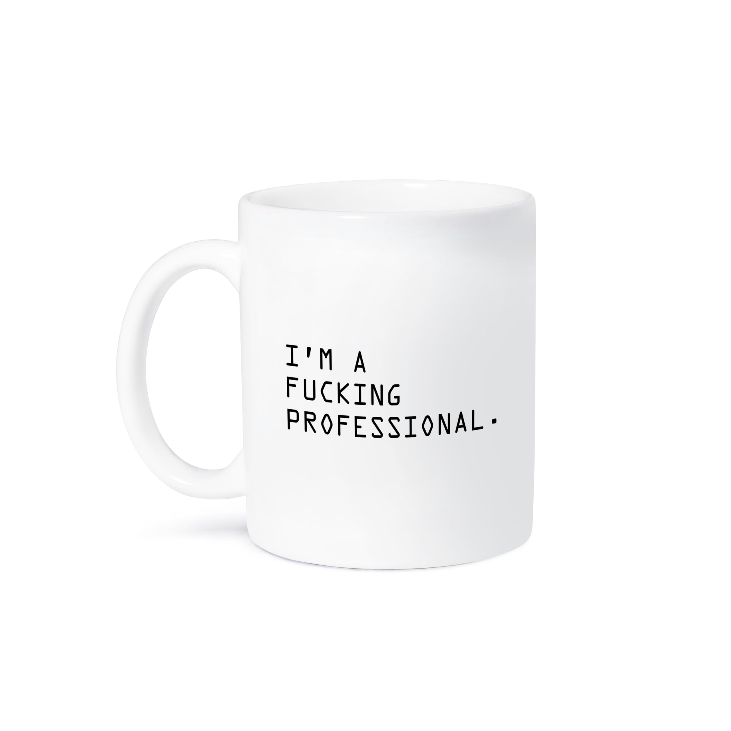 3dRose 'I'm A Fucking Professional' Funny Ceramic Coffee Mug - 15 oz White Gift for Office, Coworkers & Boss - Perfect for Coffee, Tea & Workplace Humor